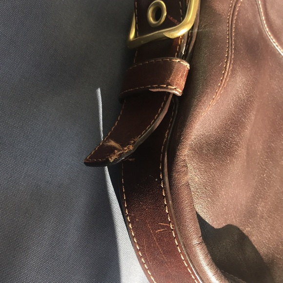 Coach Carly Brown Leather Satchel Hobo - Picture 10 of 10